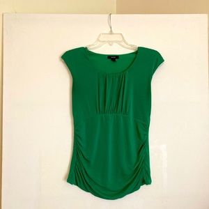 Alfani ruched green top